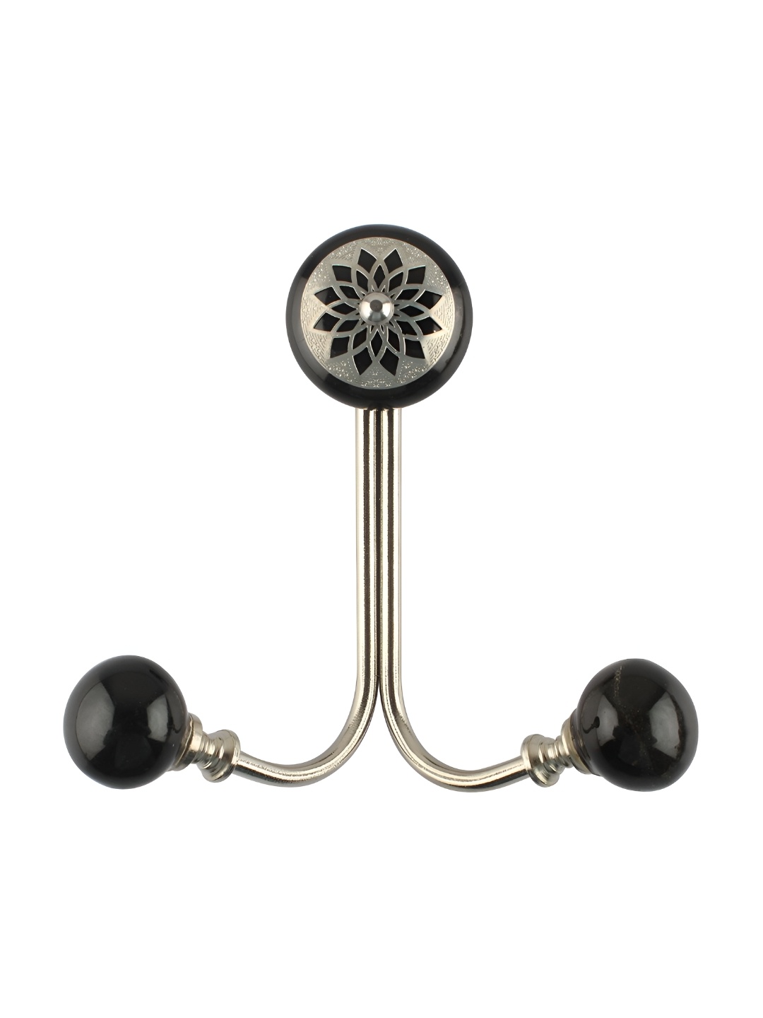 

Indianshelf Black Strewn Design Ceramic Wall Hook
