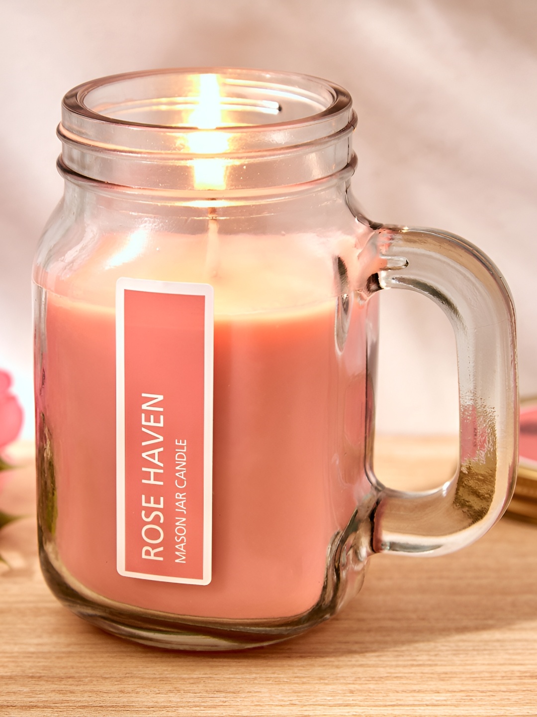 

Home Centre Pink Rose Scented Jar Candle