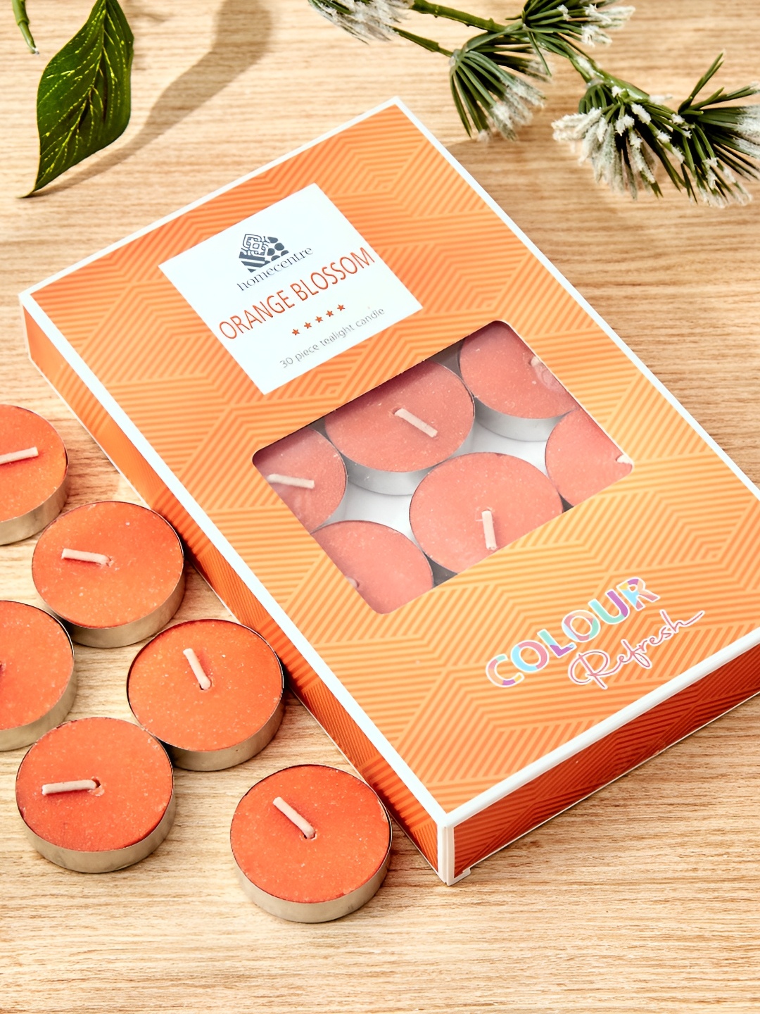 

Home Centre Orange 30 Pieces Mandarin Scented Tea Light Candles