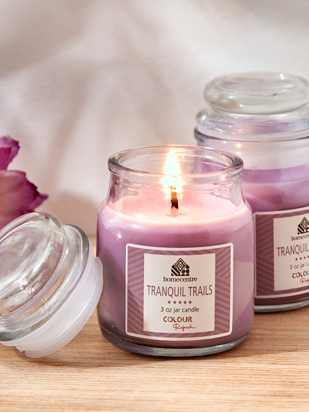 

Home Centre Purple 2 Pieces Lavender Scented Jar Candles