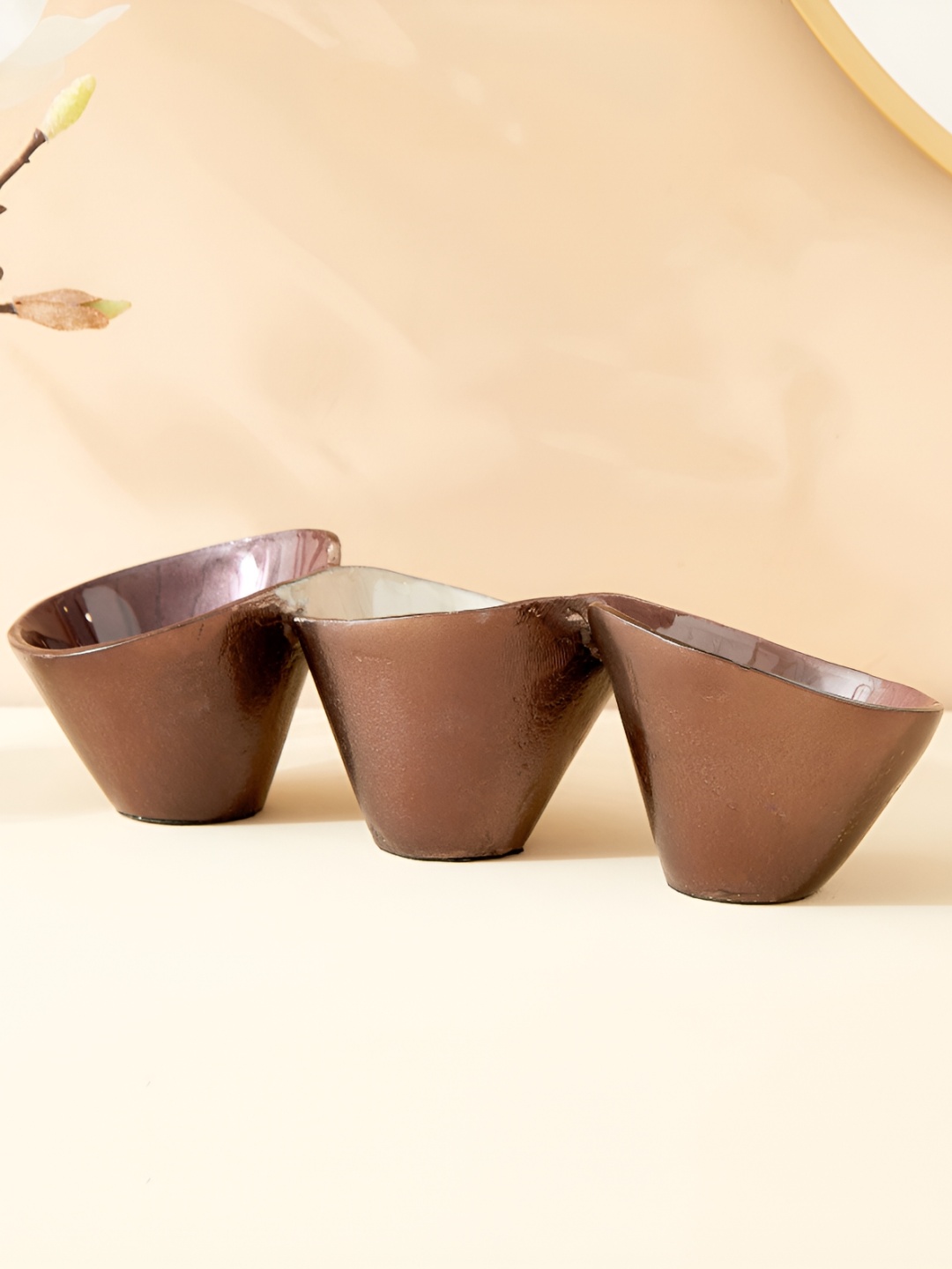 

Home Centre Eternity Vogue Hugo Brown Metal Decorative Bowl