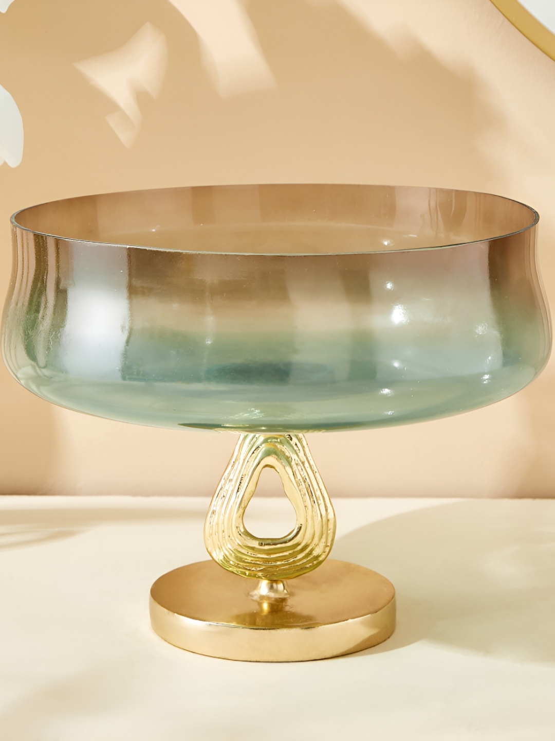 

Home Centre Eternity Viva Ribbon Green Glass Decorative Bowl