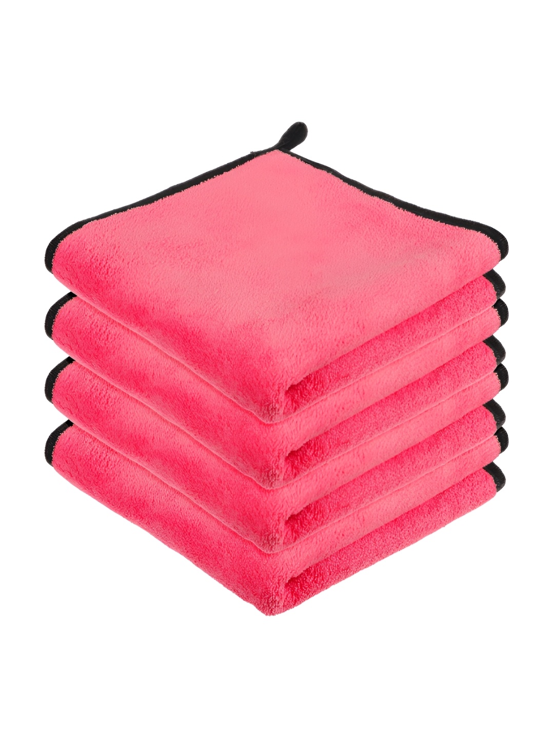 

Kuber Industries Pink & Black 4 Pieces Microfiber Reusablel 400 GSM Kitchen Towel