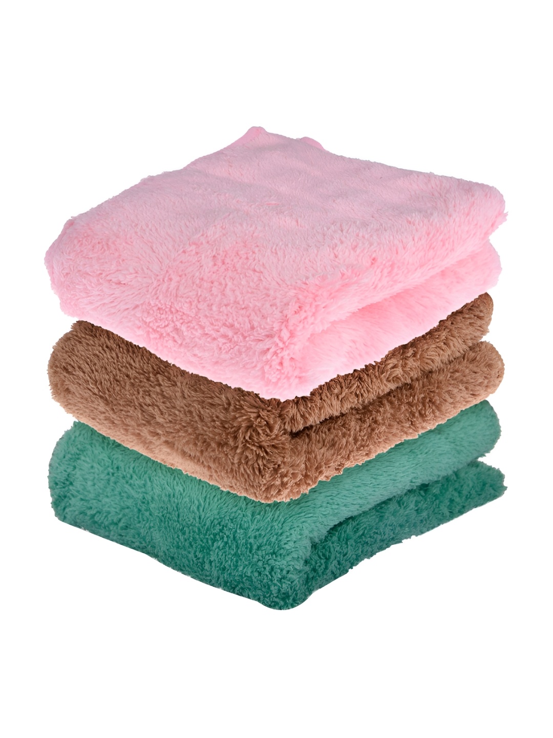 

Kuber Industries 3 Pieces Pink & Brown 350 GSM Bath Towels