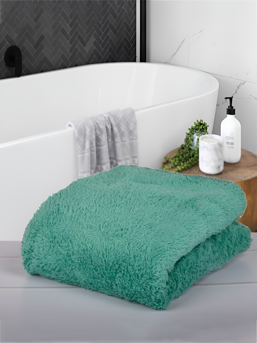 

Kuber Industries Green & Brown 3 Pieces 350 GSM Bath Towels