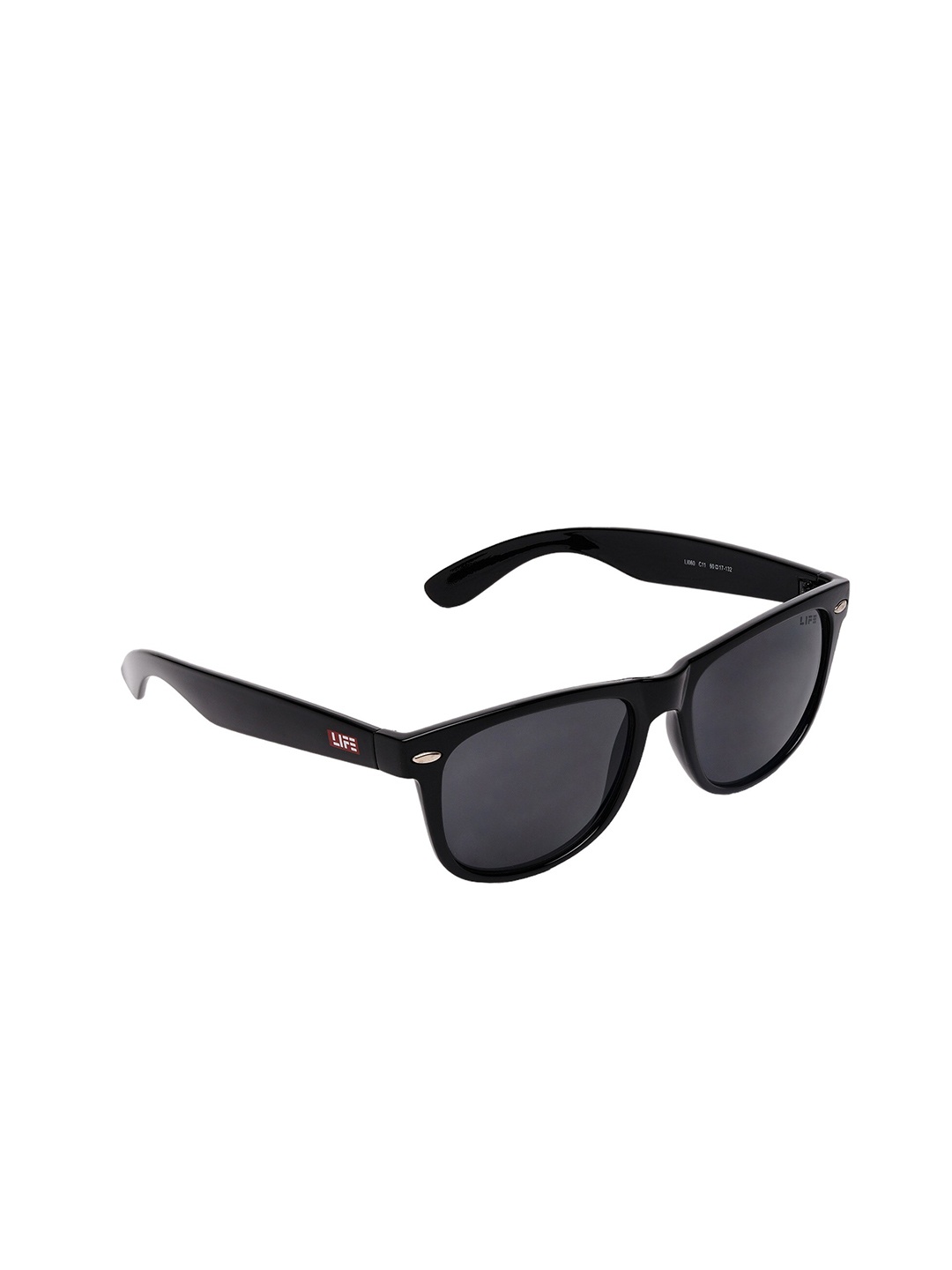 

Life Men Square Sunglasses with 100% UV Protected Lens LI060 C11, Black