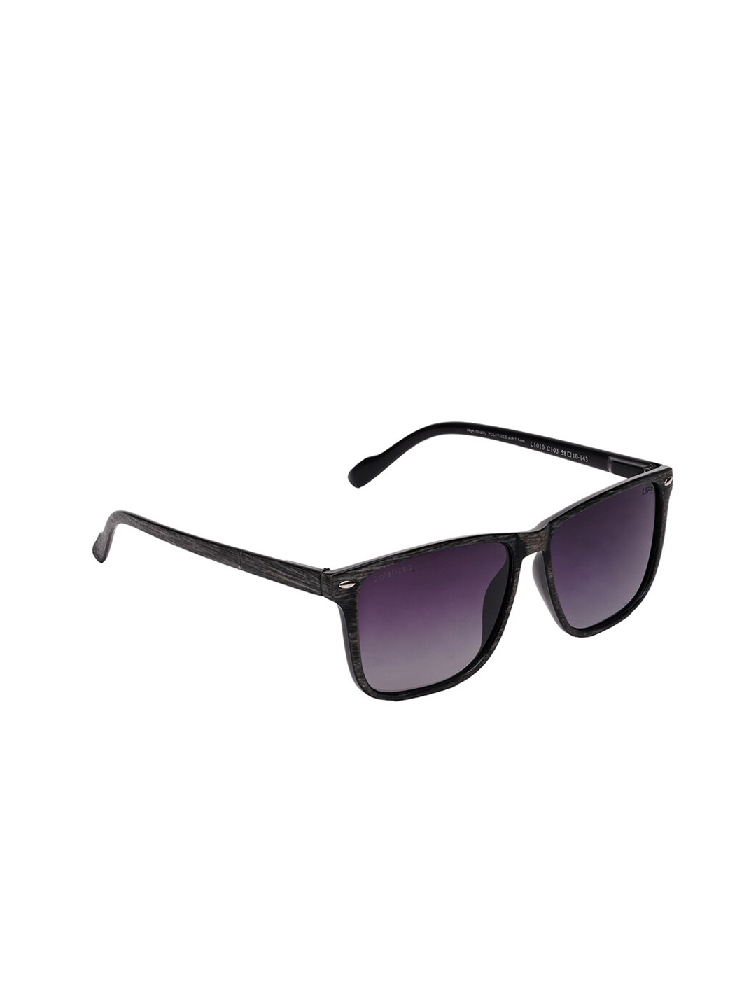 

Life Men Rectangle Sunglasses with 100% UV Protected Lens LI010 C103, Grey