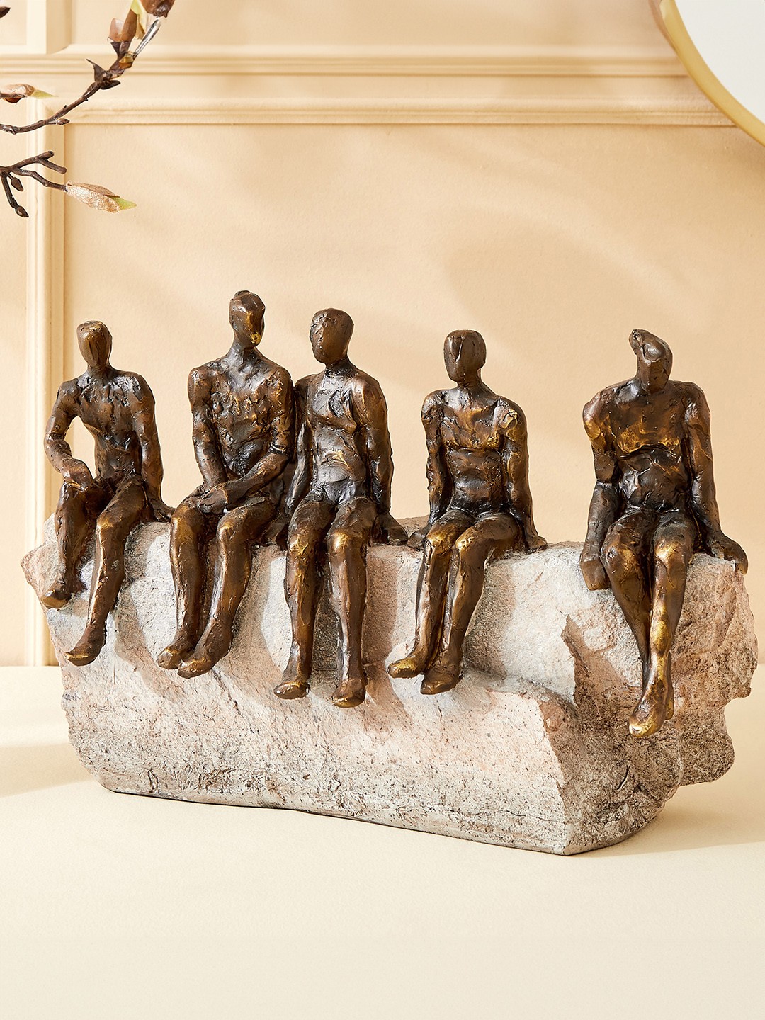 

Home Centre Copper-Toned & Off White Figurine Showpiece