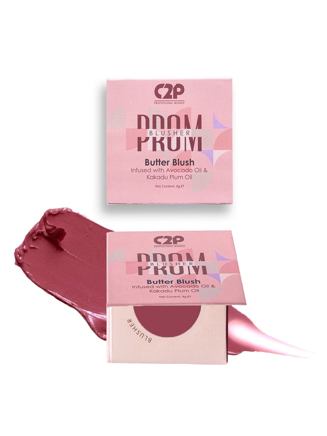 

C2P PROFESSIONAL MAKEUP Pro Prom Butter Blush Matte Finish-4g-She's Baked 03, Beige