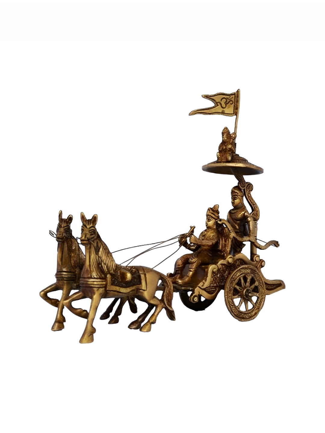 

Aakrati Brown Arjun Rath Figurine Showpiece