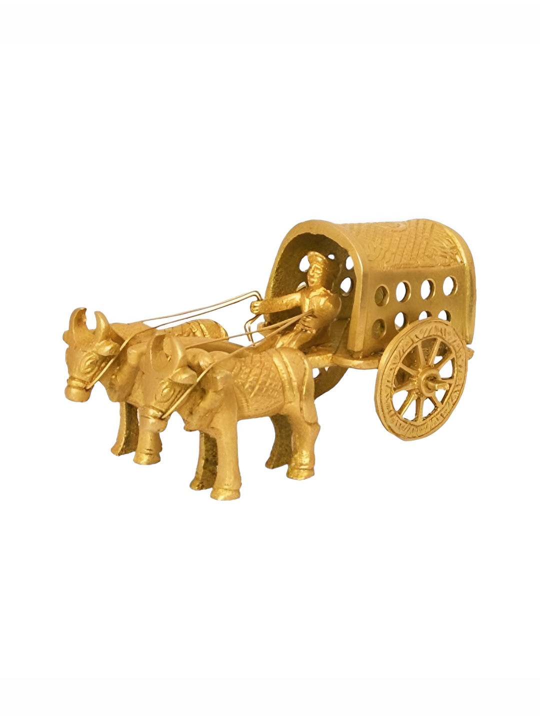 

Aakrati Yellow Bull Cart Figurine Showpiece