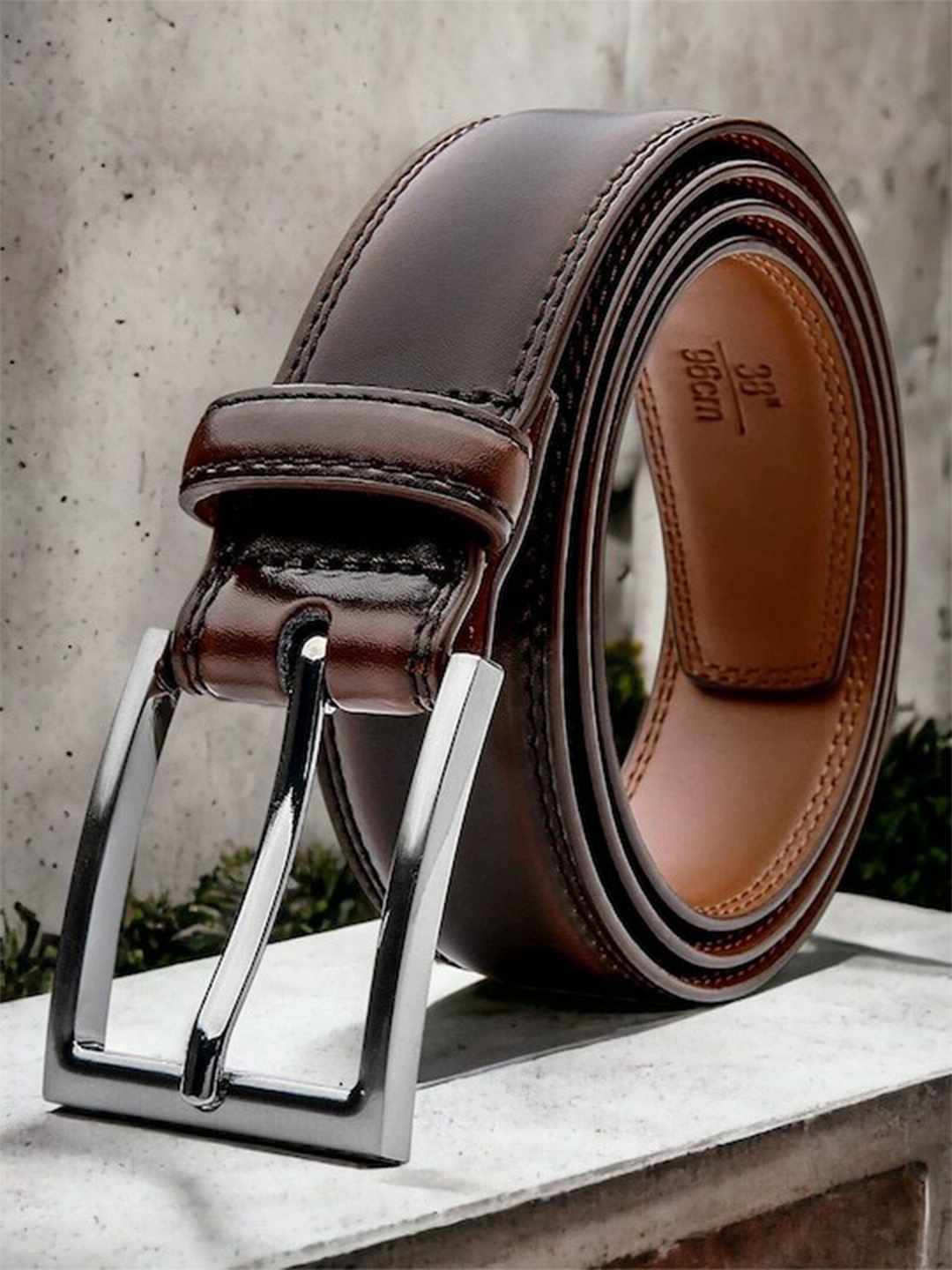 

The Roadster Lifestyle Co. Men Tang-Closure Formal Belt, Brown