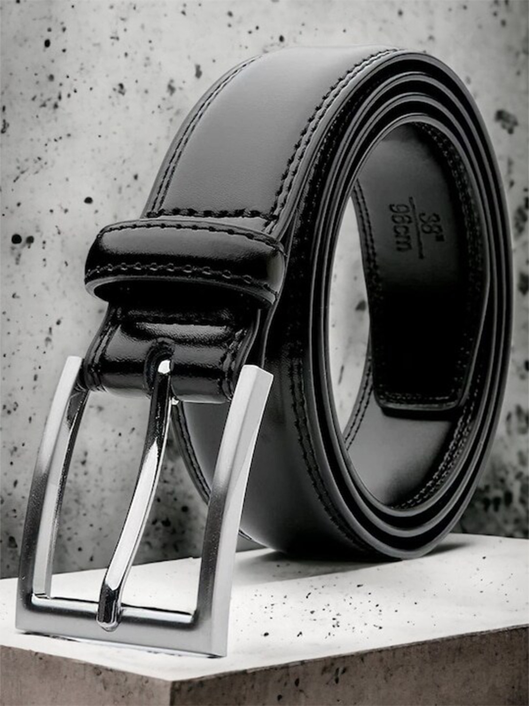 

The Roadster Lifestyle Co. Men Black Tang-Closure Formal Belt