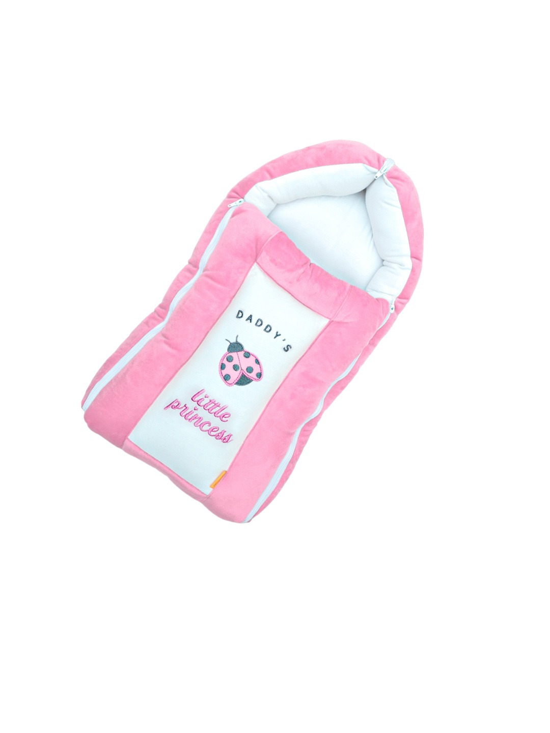 

Born Babies Infants Printed Carry Bed Cum 3 in 1 Baby Sleeping Bag, Pink