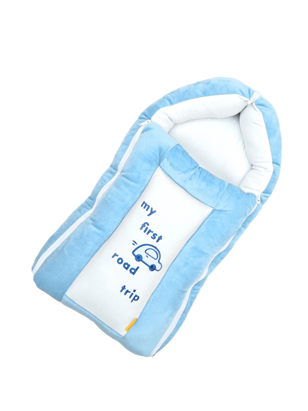 

Born Babies Infants Printed Carry Bed Cum 3 in 1 Baby Sleeping Bag, Blue