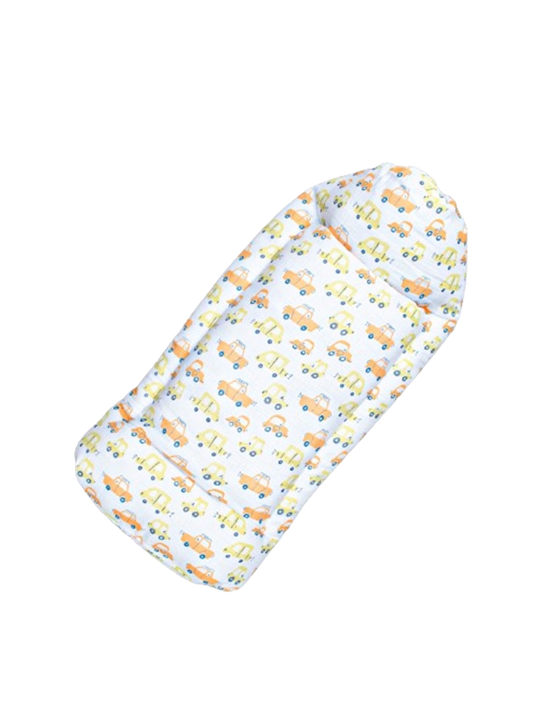 

Born Babies Infants Printed Carry Bed Cum 2 in 1 Baby Sleeping Bag, White