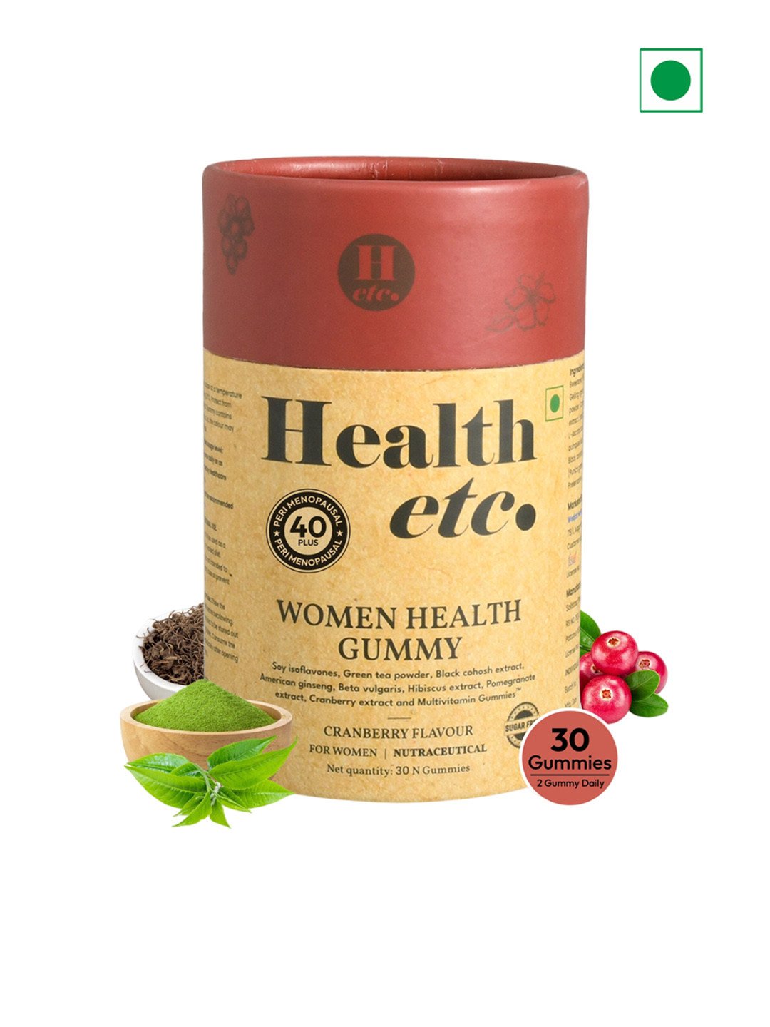 

Health etc. 30-Pcs Perimenopausal Gummies, Maroon