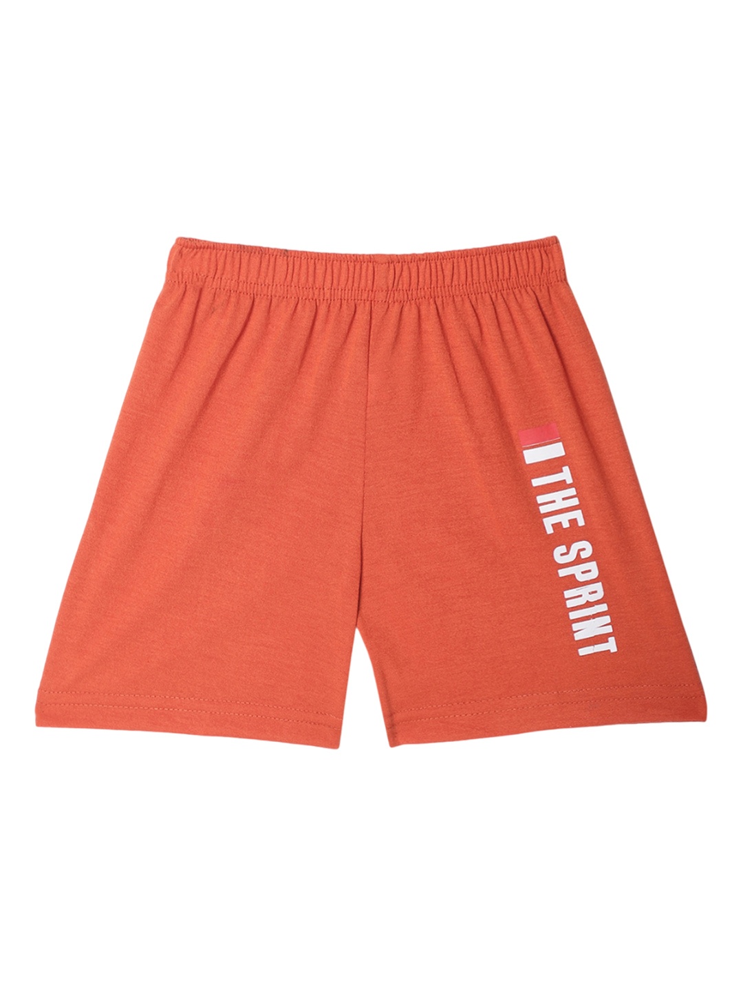 

MACK JONNEY Kids Mid Rise Cotton Shorts, Rust