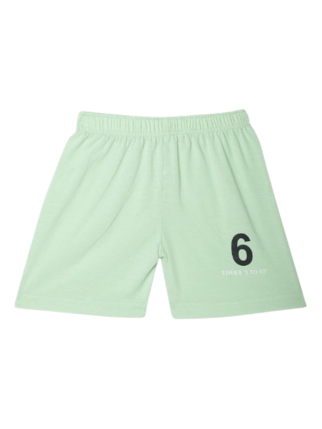 

MACK JONNEY Kids Mid Rise Cotton Shorts, Green