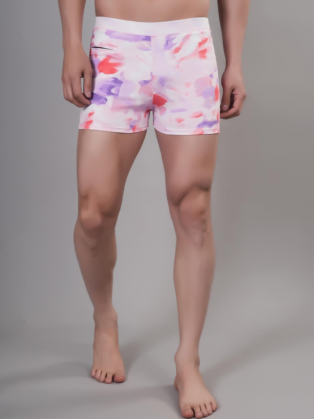 

Apraa & Parma Men Printed Swim Shorts, Pink