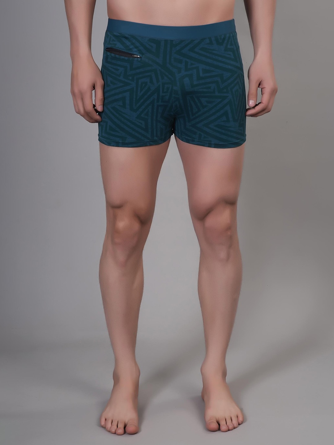 

Apraa & Parma Men Printed Swim Shorts, Teal