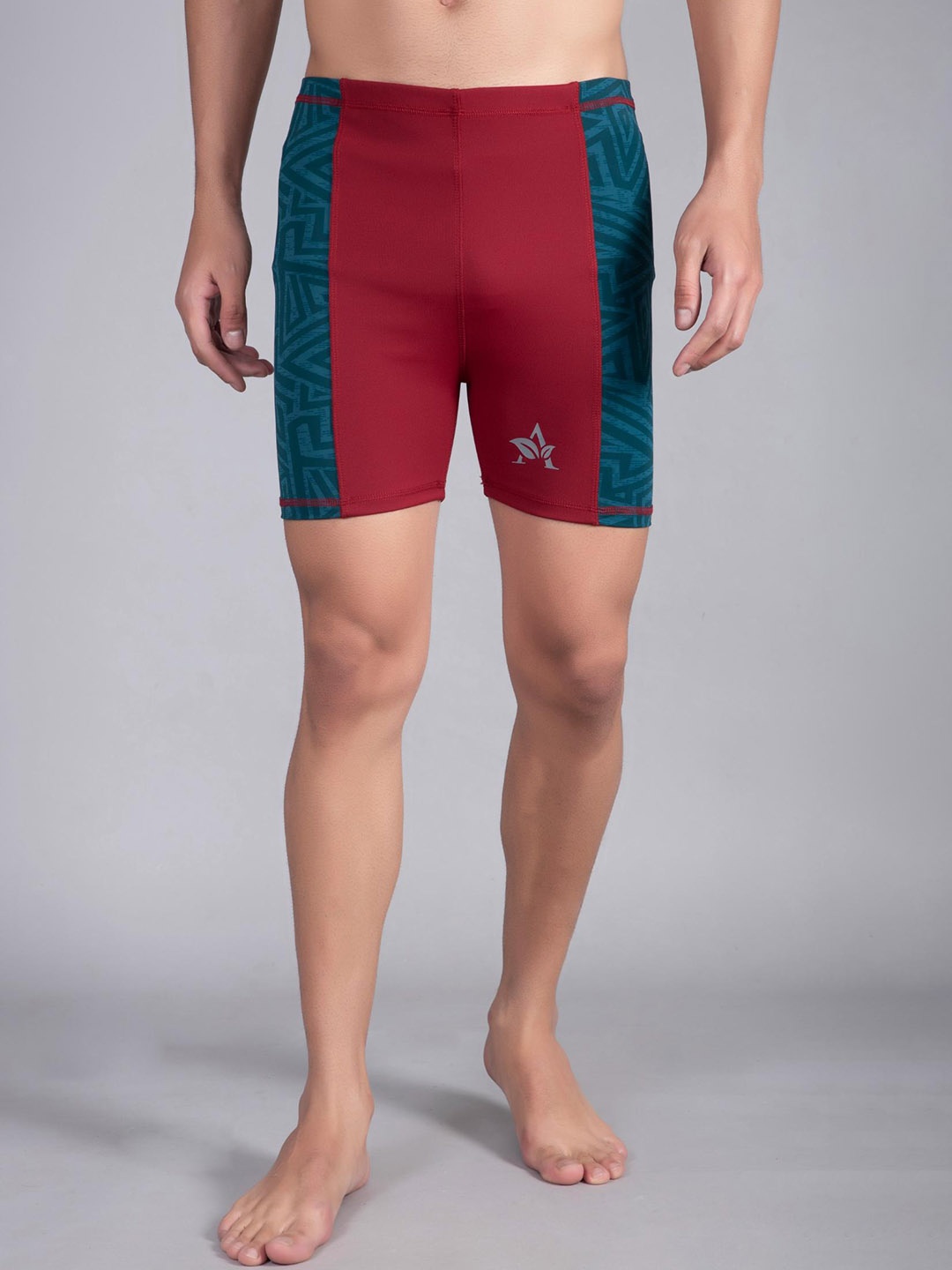 

Apraa & Parma Men Printed Swim Shorts, Maroon