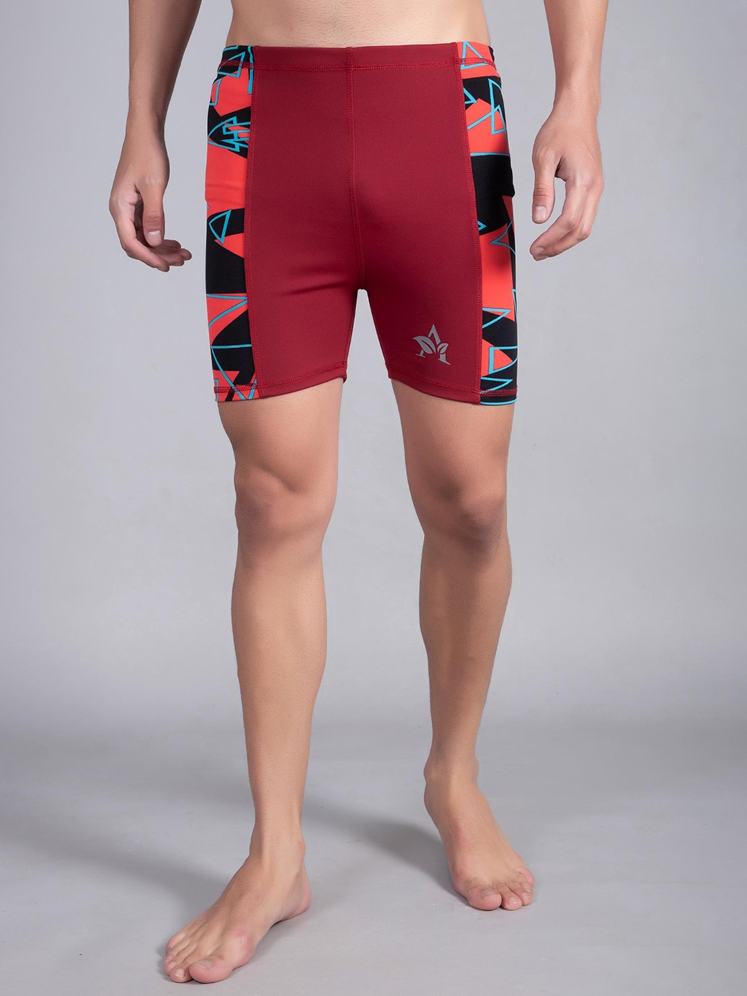 

Apraa & Parma Men Printed Swim Shorts, Red