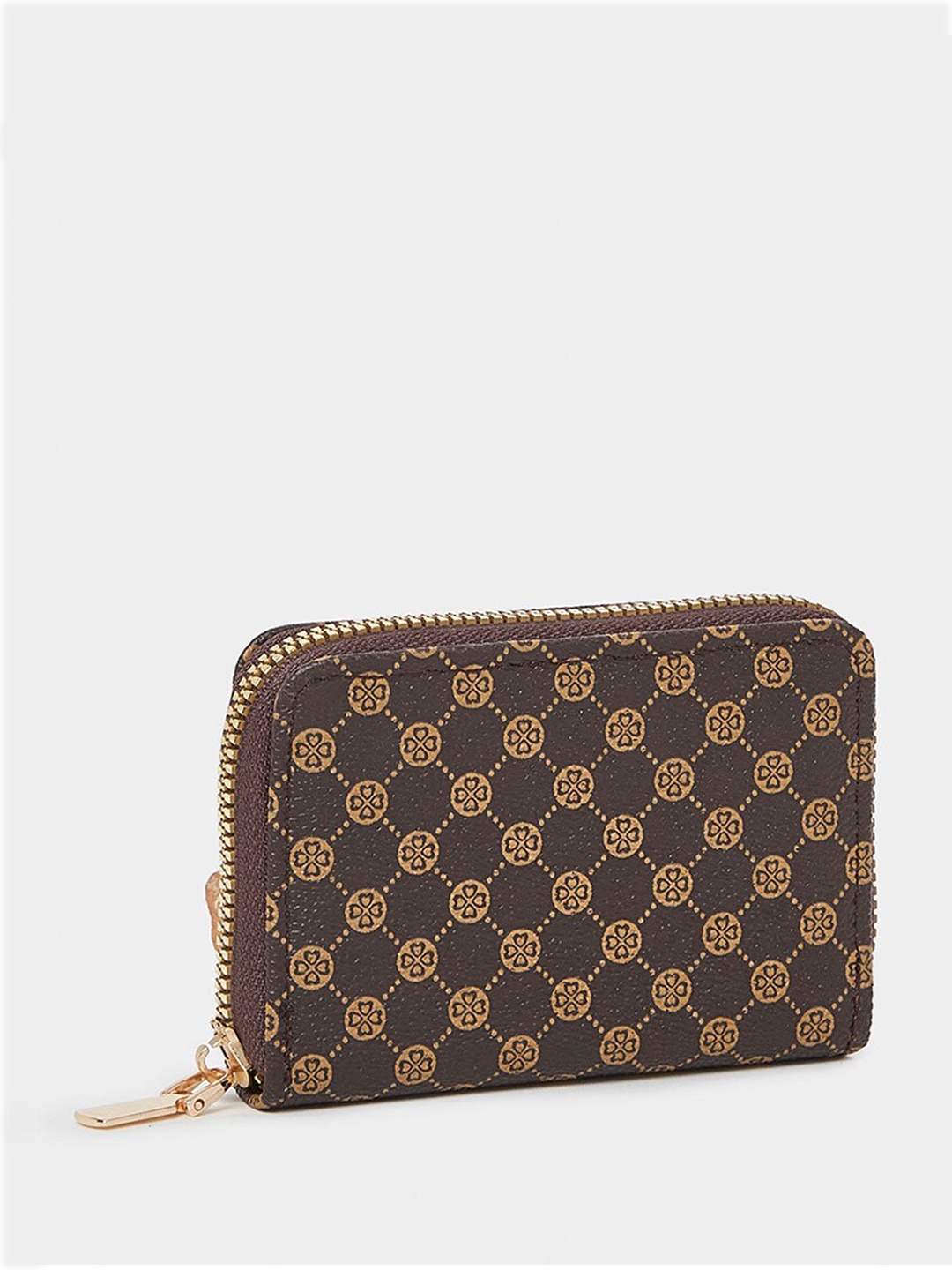 

Styli Brown Women Monogram Printed Zip Around Wallet