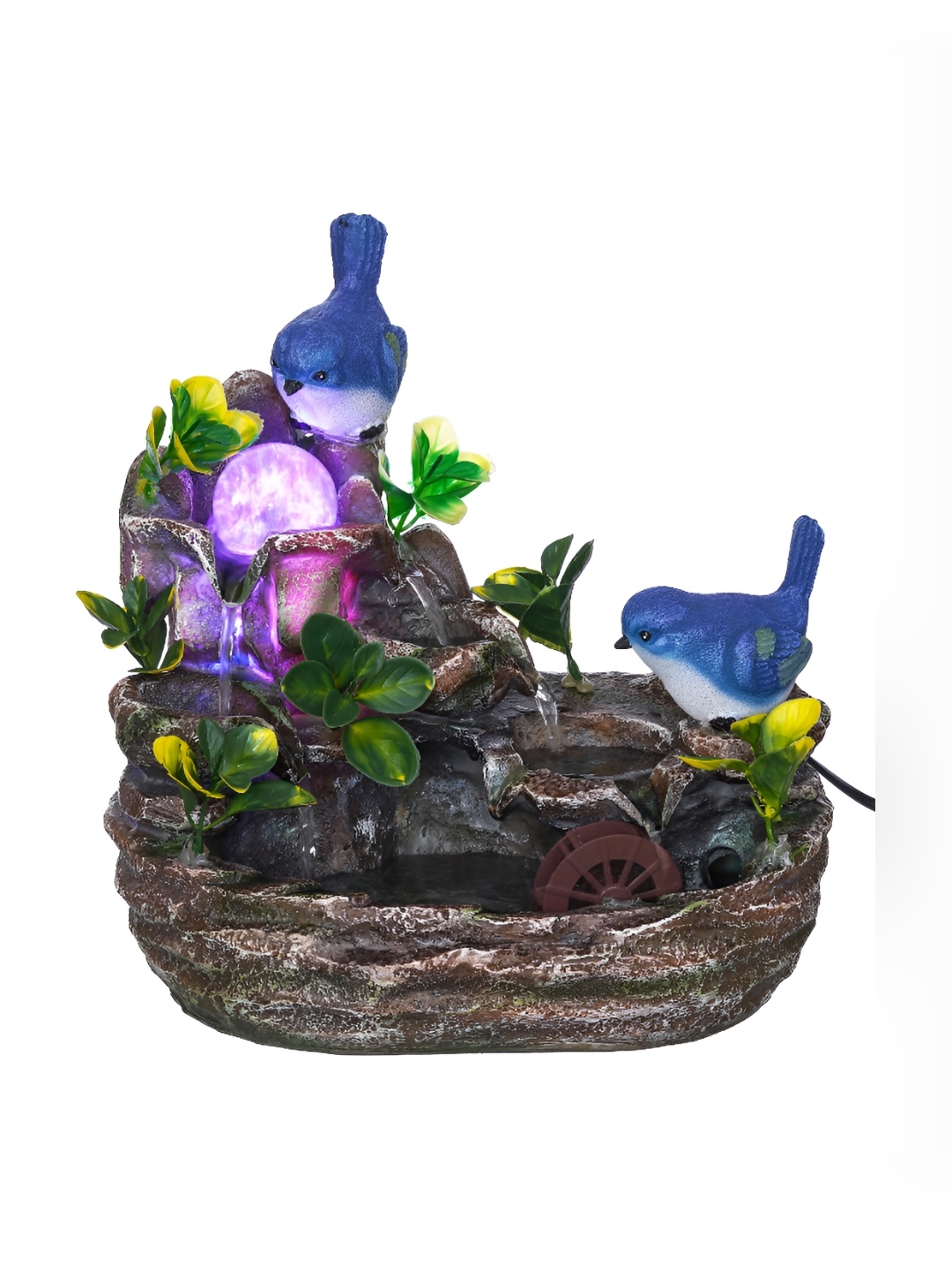 

Craft Smith Grey & Blue Birds Tabletop 3 Steps Water Fountain