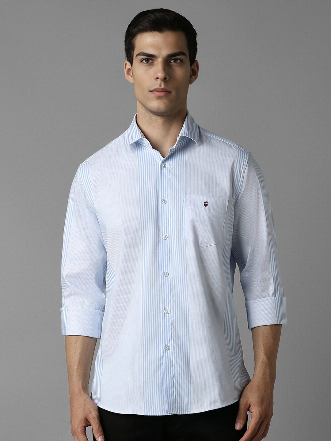 

Louis Philippe Sport Slim Fit Opaque Cotton Casual Shirt, Blue