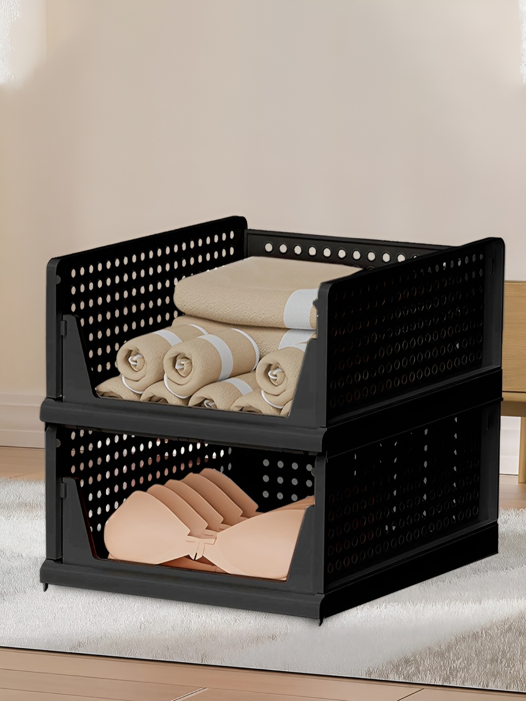 

Kuber Industries Set of 2 Regular Desk Organisers, Black