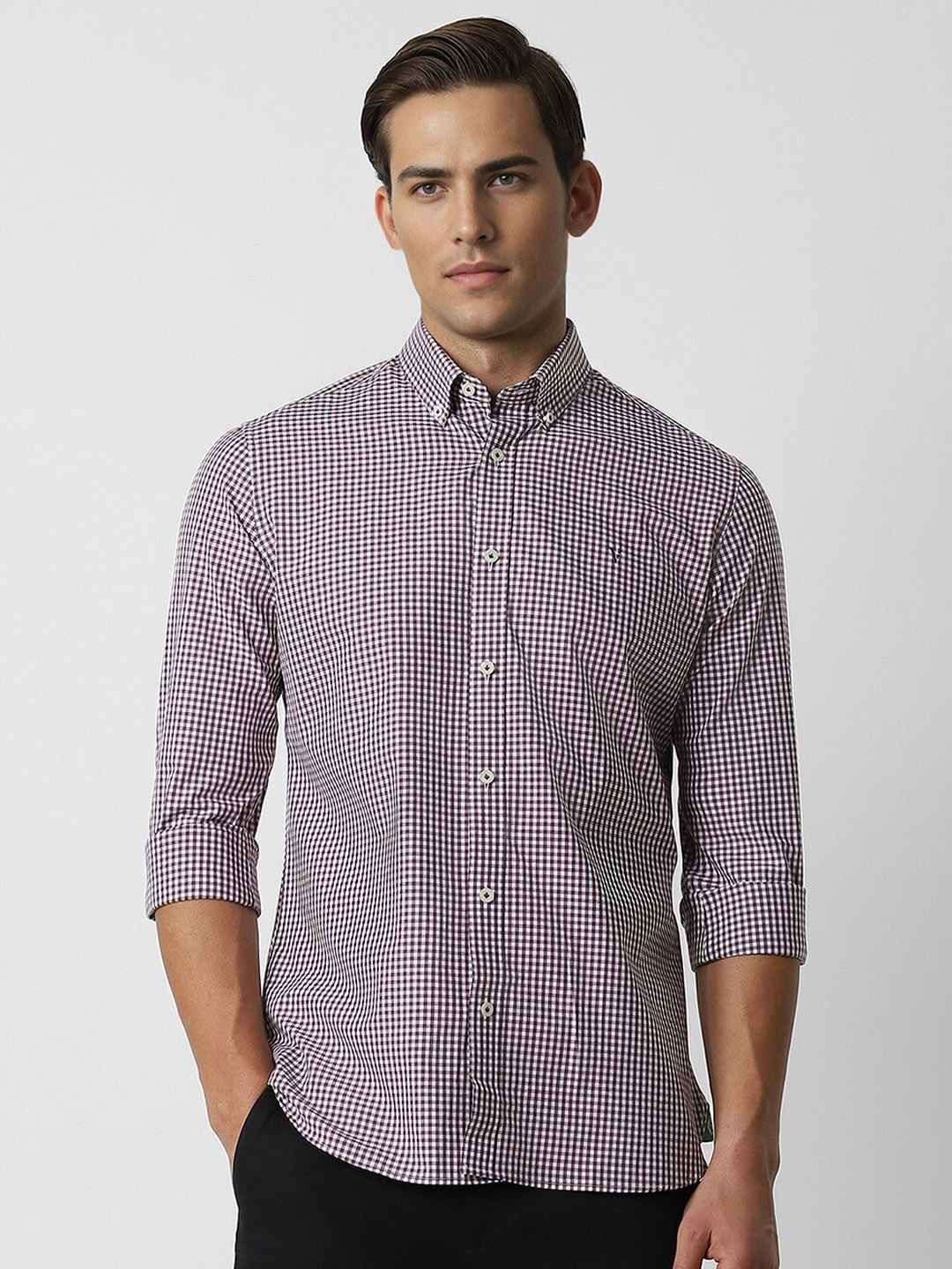 

Van Heusen Sport Slim Fit Striped Casual Shirt, Maroon