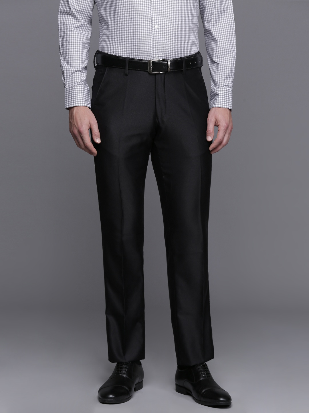 

Louis Philippe Men Formal Trousers, Black