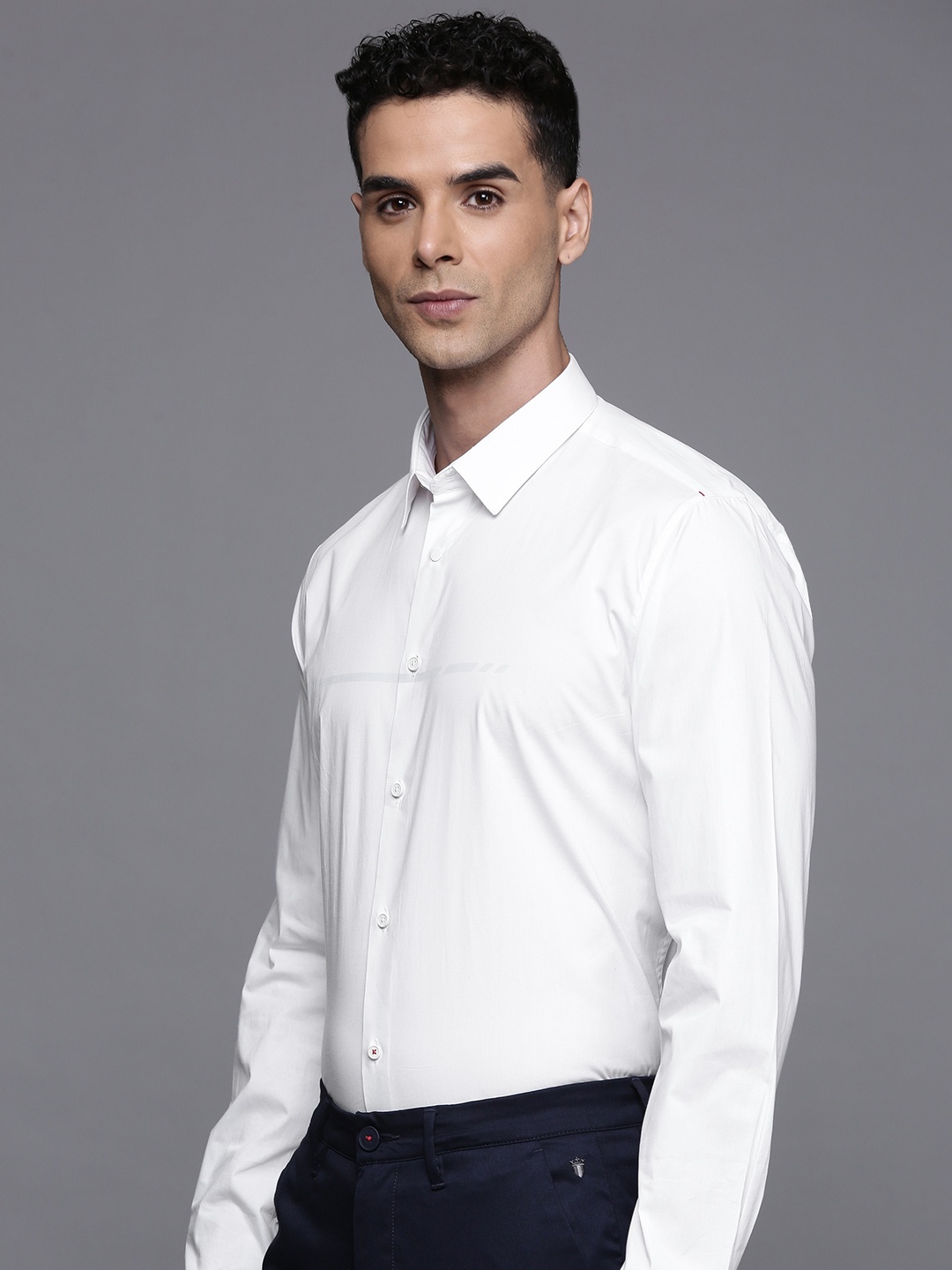 

Louis Philippe Ath.Work Men Super Slim Fit Formal Shirt, White