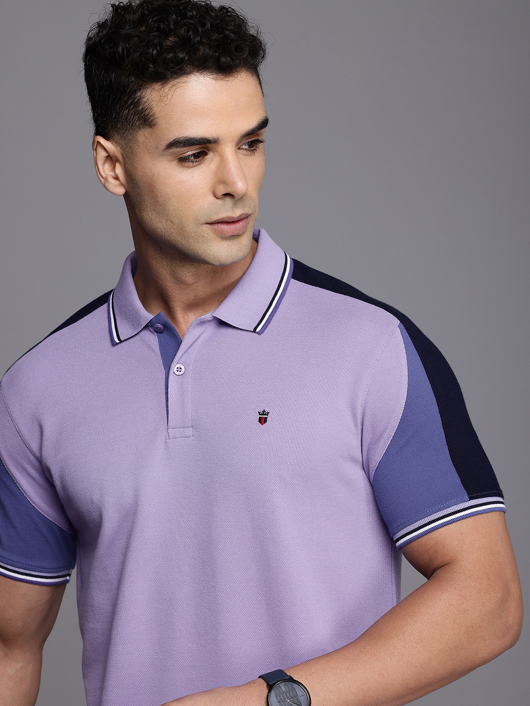 

Louis Philippe Sport Solid Polo Collar T-shirt, Lavender