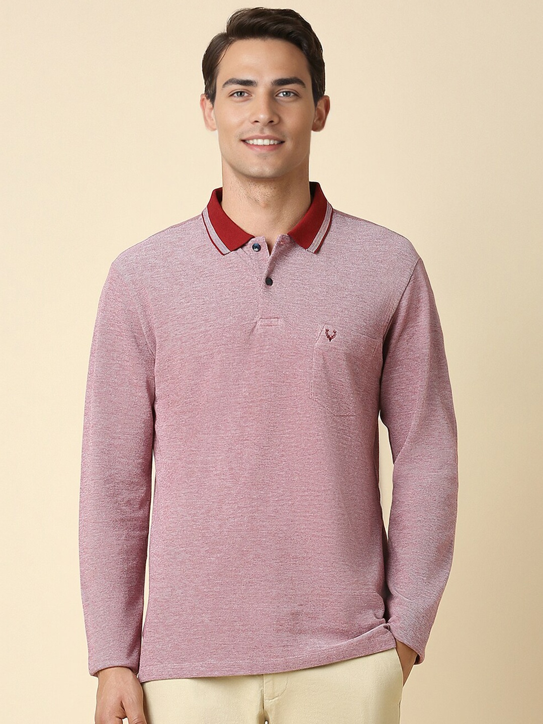 

Allen Solly Polo Collar Cotton T-shirt, Maroon