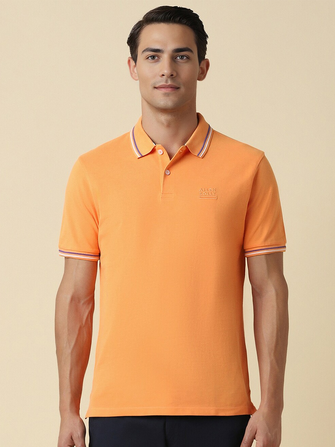 

Allen Solly Polo Collar Cotton Regular Fit T-shirt, Orange