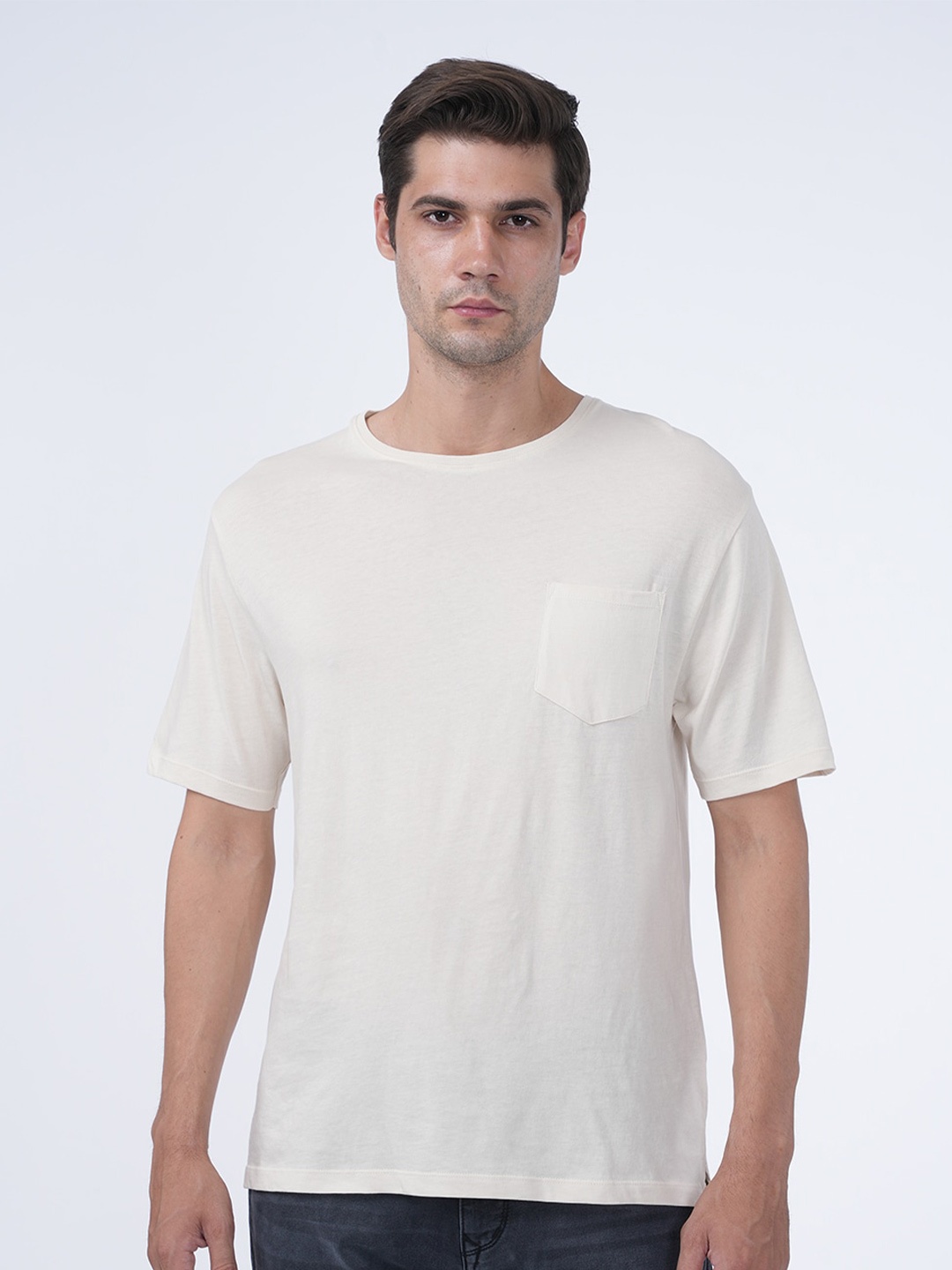 

Masculino Latino Relaxed Fit Cotton T-shirt, Cream