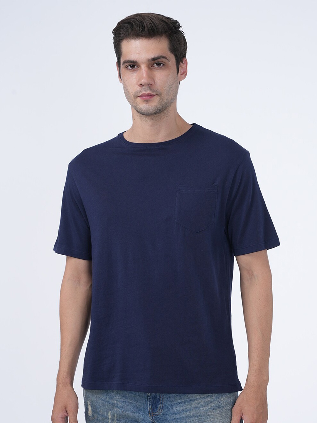 

Masculino Latino Relaxed Fit Cotton T-shirt, Navy blue