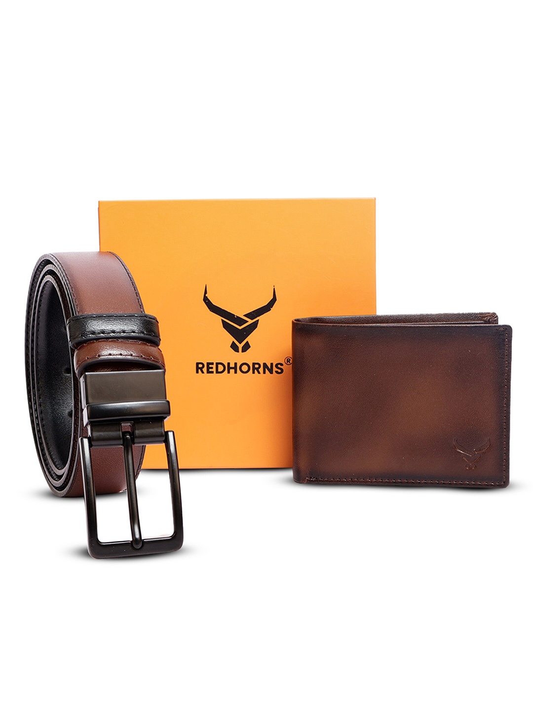 

REDHORNS Men Accessory Gift Set of, Brown
