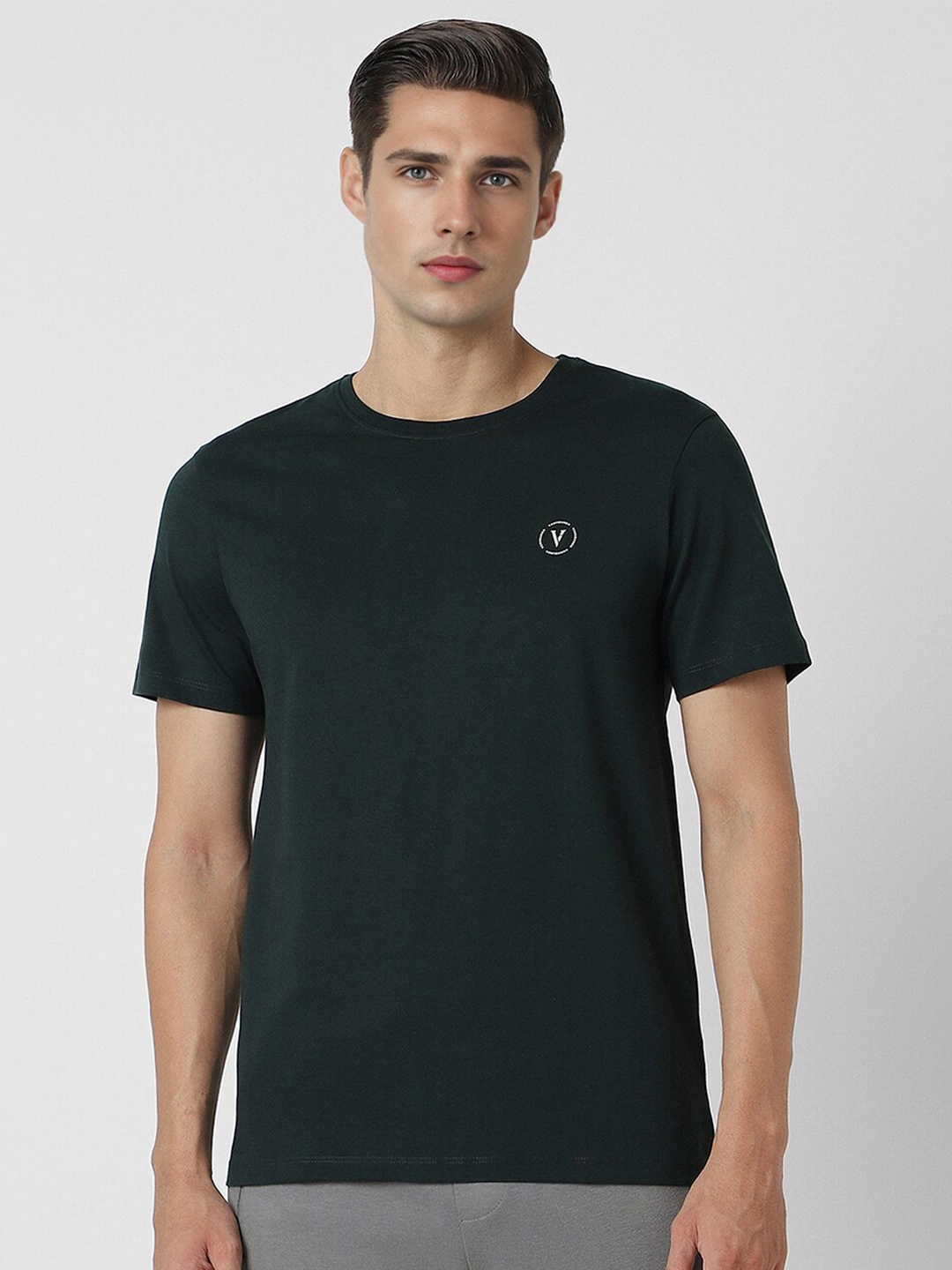 

Van Heusen Crew Neck Pure Cotton Slim Fit T-shirt, Green