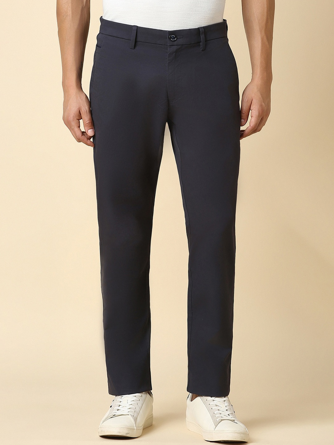 

Allen Solly Men Slim Fit Mid-Rise Cotton Trouser, Grey