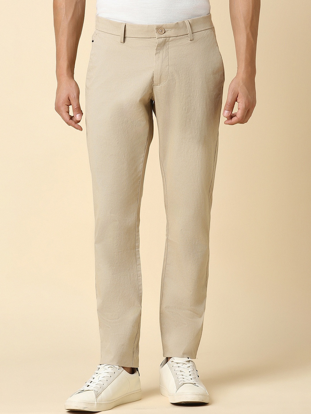 

Allen Solly Men Slim Fit Trouser, Khaki