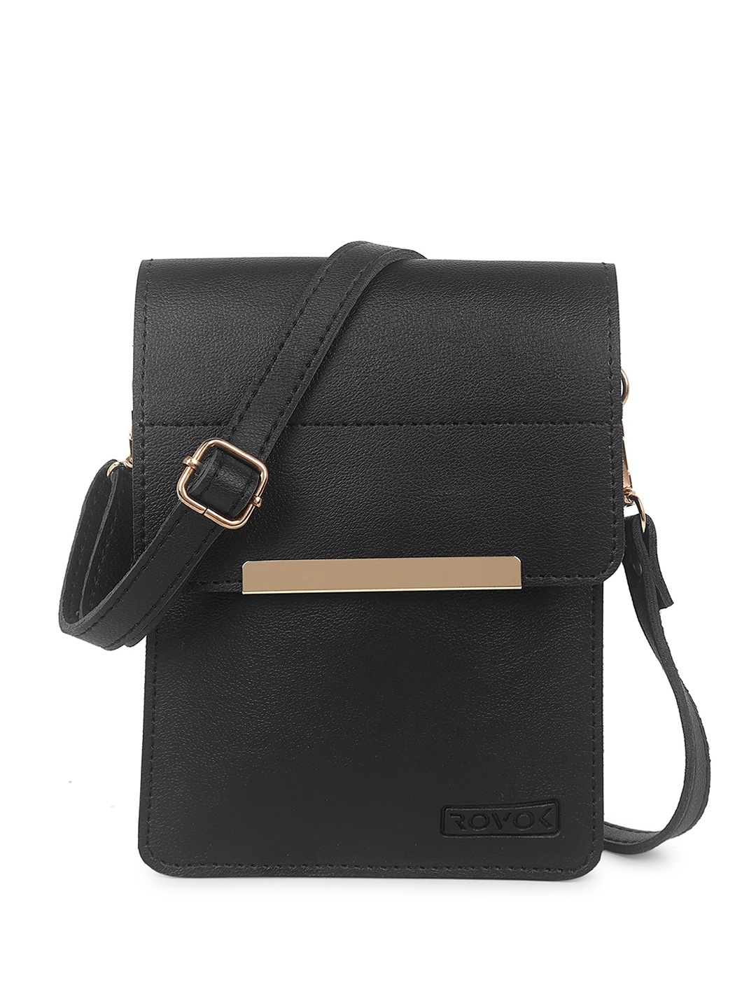 

ROVOK Structured Cross Body Sling Bag, Black
