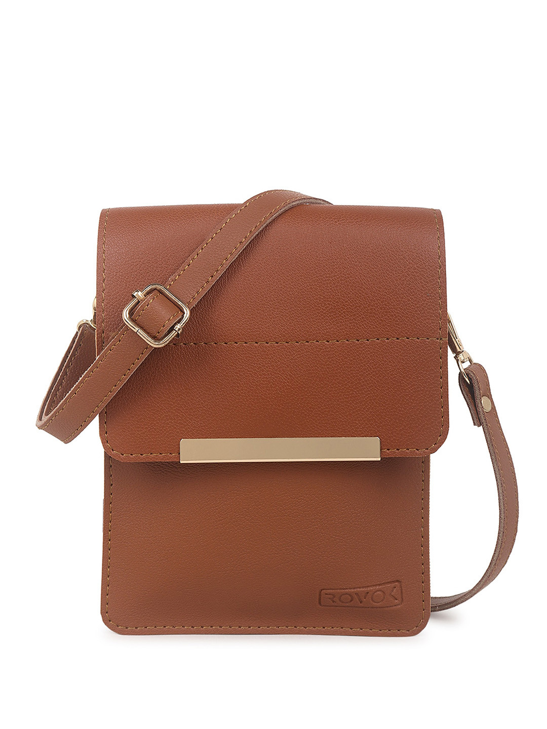 

ROVOK Structured Sling Bag, Brown