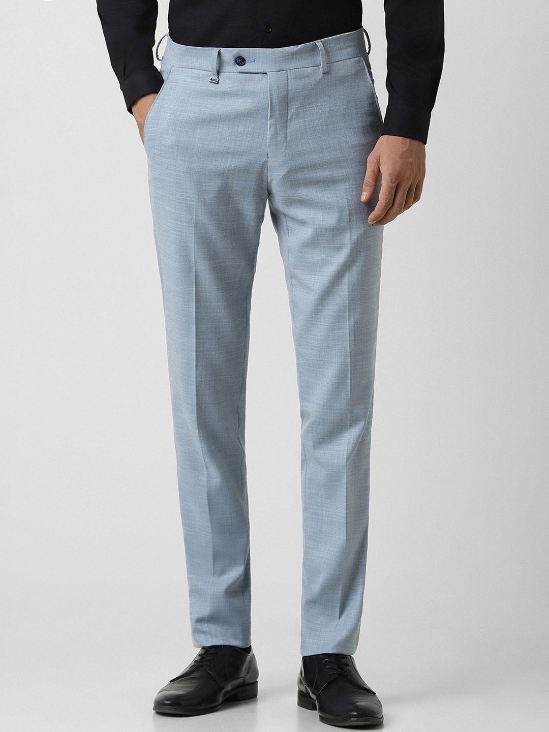

Van Heusen Textured Slim Fit Formal Trouser, Blue
