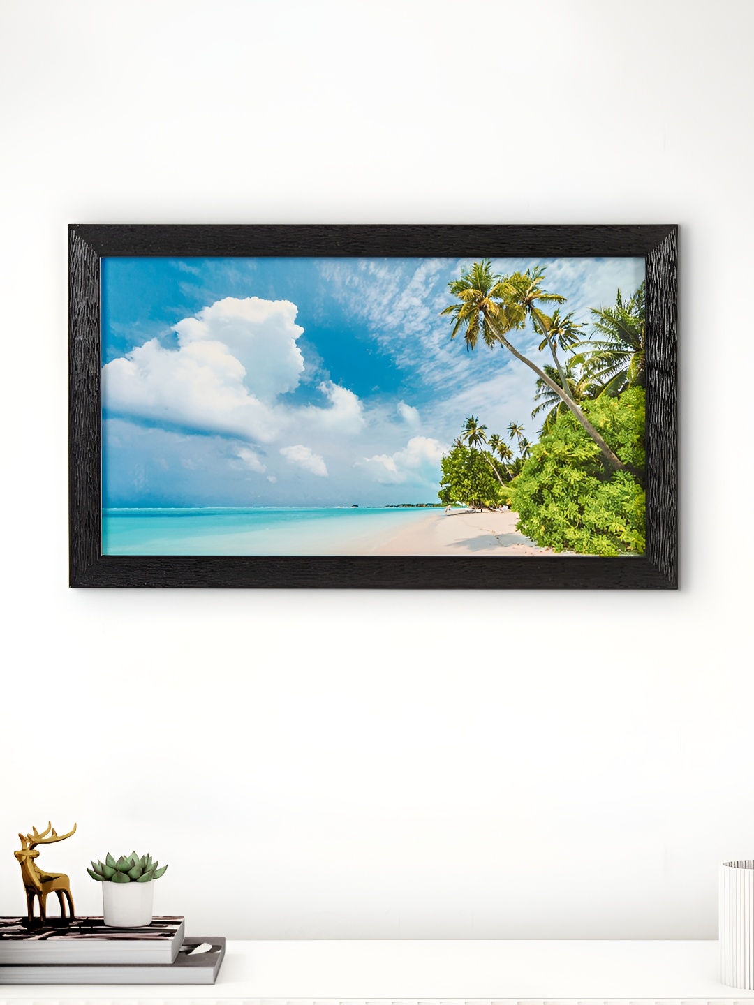 

Home Centre Blue & Green Wooden Framed Wall Art