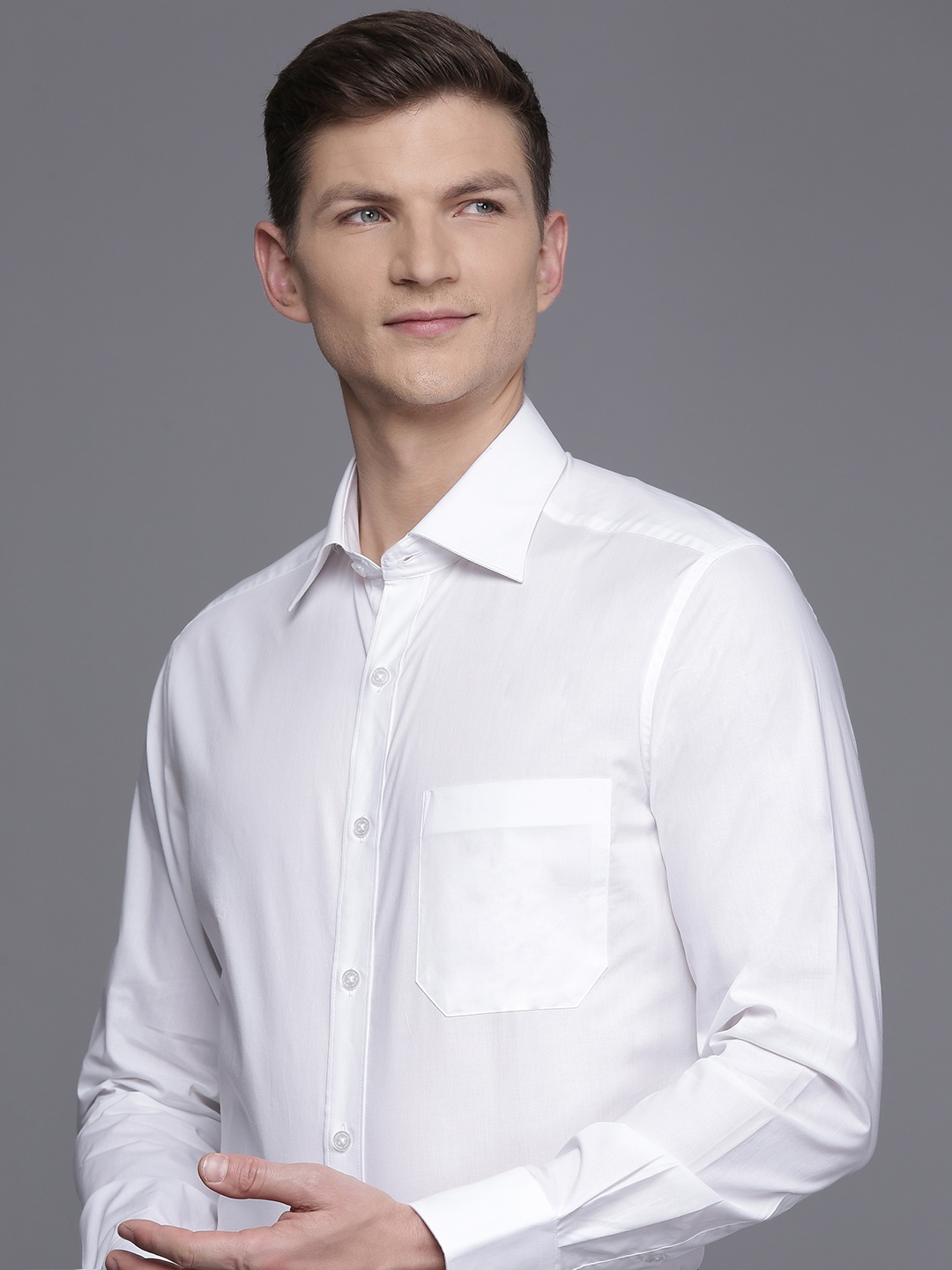 

Louis Philippe Classic Pure Cotton Formal Shirt, White