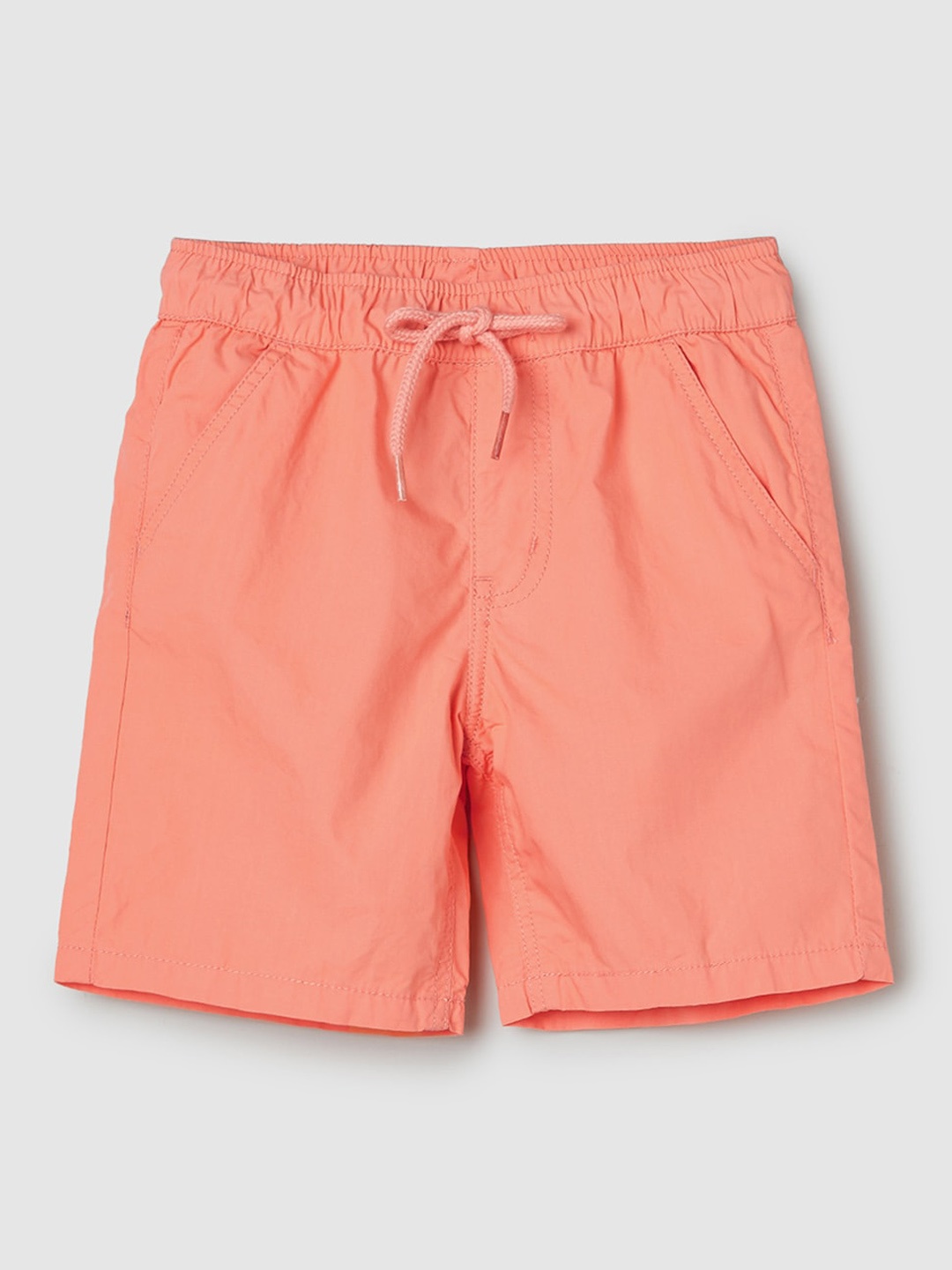 

max Boys Mid-Rise Pure Cotton Shorts, Orange