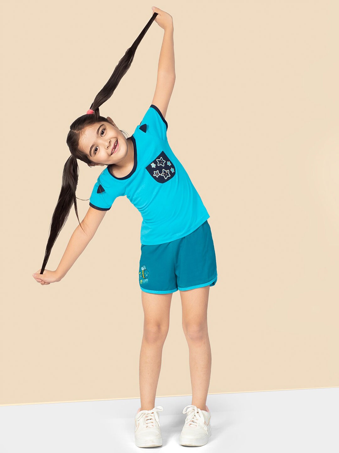 

BAESD Girls T-shirt with Shorts, Blue